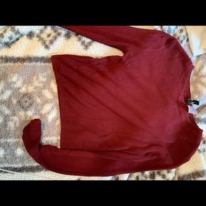 burgundy cropped sweater! ♡